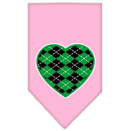 UNCONDITIONAL LOVE Argyle Heart Green Screen Print Bandana Light Pink Large UN786093